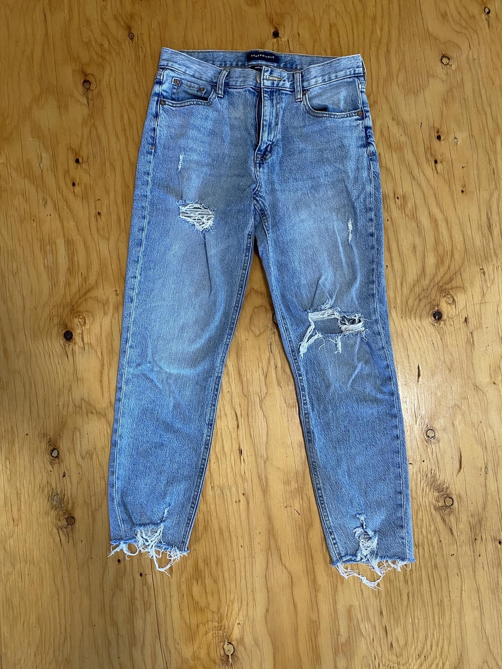 Women’s Distressed Light Blue Denim Jeans